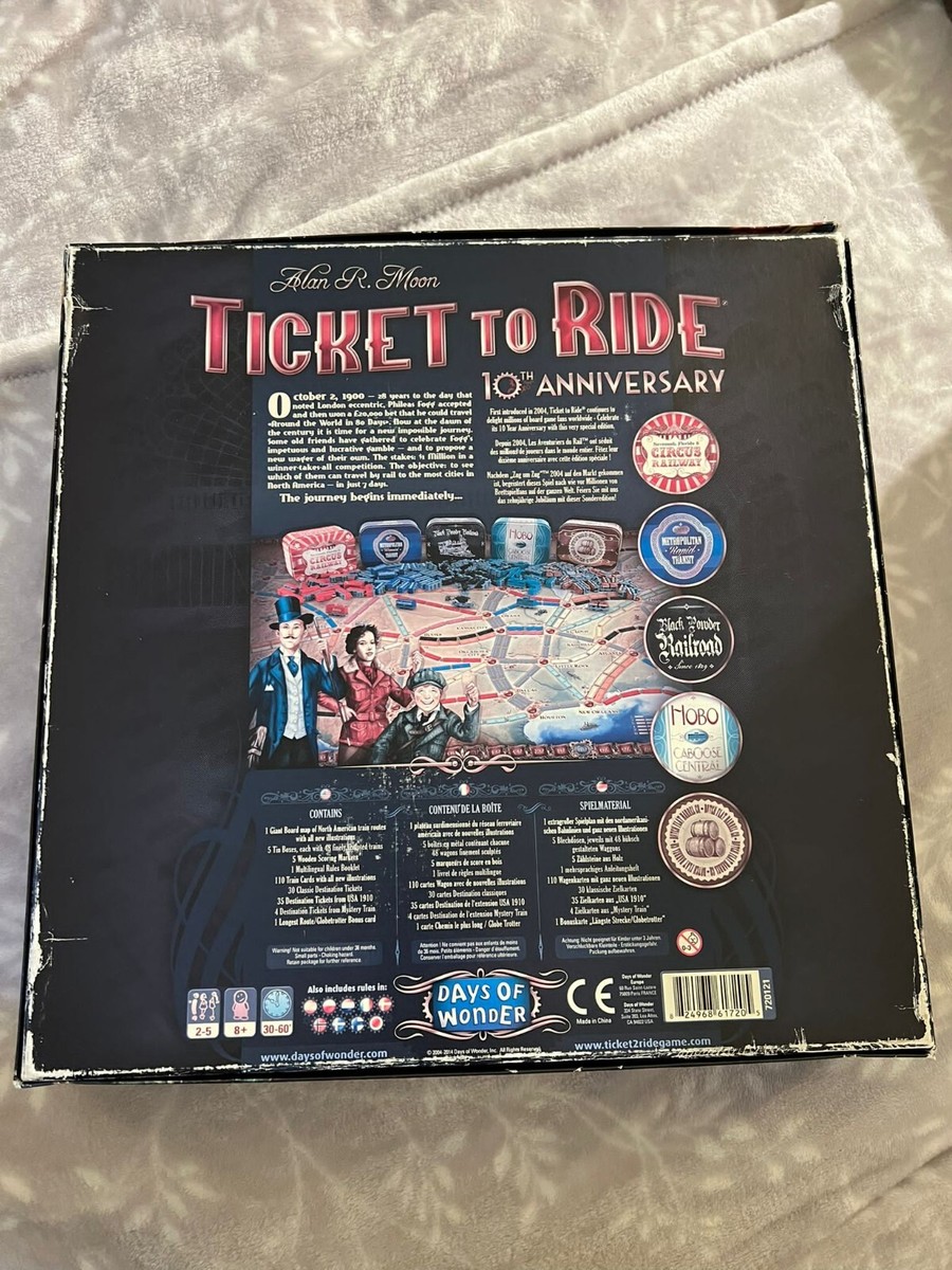 ticket to ride 10th anniversary card sleeves Ryker