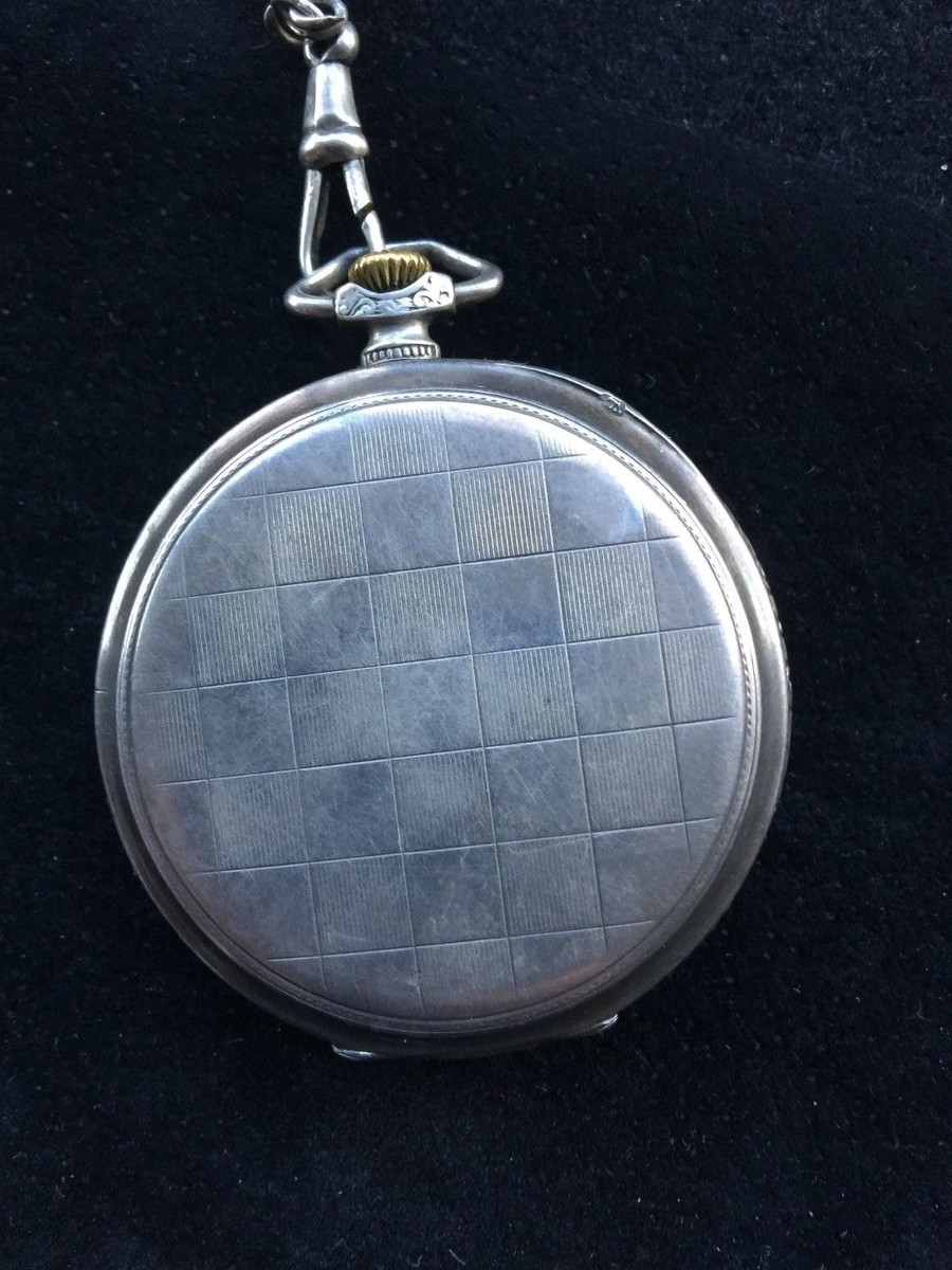 Chronomètre De Poche Nidor En Argent 800 - Montre Ancienne Fonctionnant - Occasion