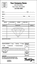 Custom Jewelry Sales Forms / 2 Part Carbonless Invoice / TMG118