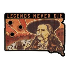 Wild Bill Hickock Legends Never Die Deadwood Souvenir Patch, Large Size