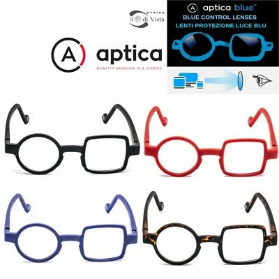 Occhiale da Lettura Quadro/Tondo Aptica POP ART Filtro Luce Blu-Antiriflesso