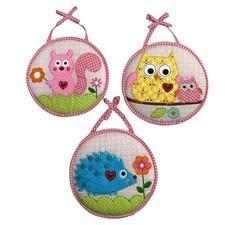 Nursery Kidsline Dena Happi Tree 3 Round Wall Hanging Room Decoration Animals