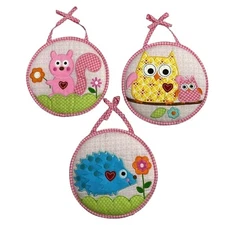 Nursery Kidsline Dena Happi Tree 3 Round Wall Hanging Room Decoration Animals