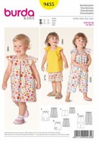 Burda B9435 Kinder Sets NäHmuster Alter 6 Monate - 3 Jahre Einfach