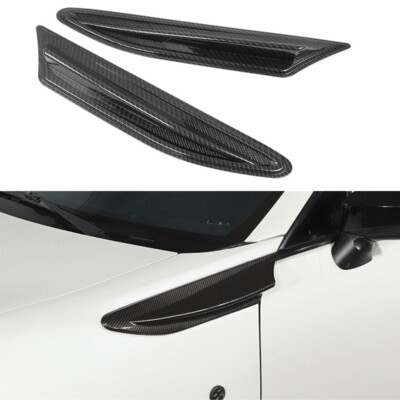 Pincuttee Car Fender Side Vents Sticker,Fender Decorative Stickers,Vent Air Wing Cover Trim Accessories,Auto Exterior Accessories(2PC,Carbon Fiber) In | Whizz Fender Trim - Foto 6