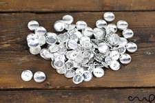 50 Sets x 30L Self Cover Button Blanks Sewing Craft 19mm Hand Making Metal Loop