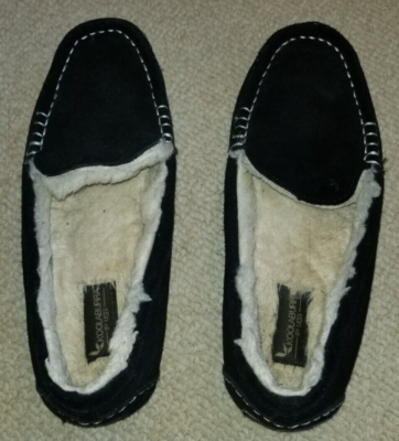 Womens Slippers-KOOLABURRA by UGG-black suede 