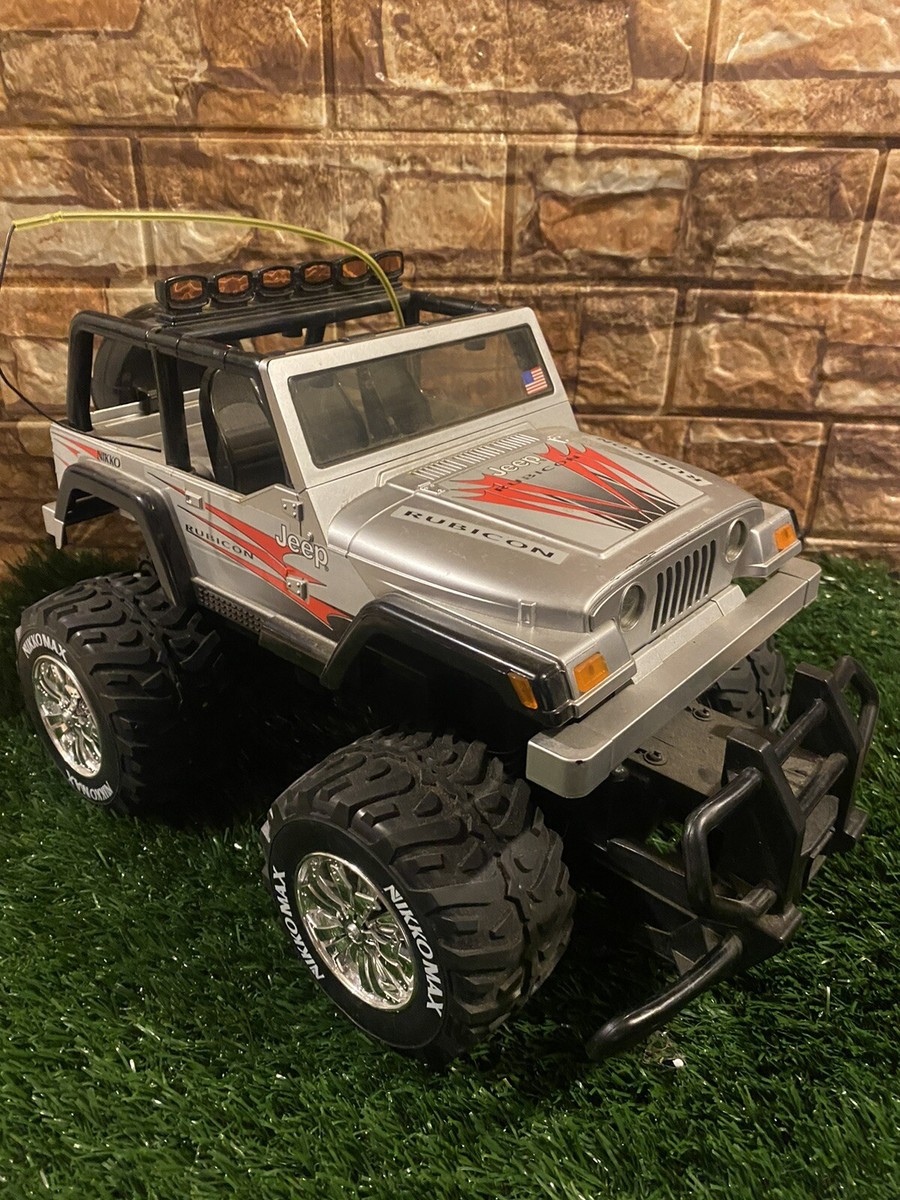 Vintage Nikko R/C Jeep Rubicon Crawler Silver/Platinum￼ Car Only