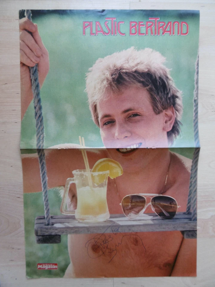 Plastic Bertrand Autogramm signed 28x44 cm Poster gefaltet - Bild 1 von 1