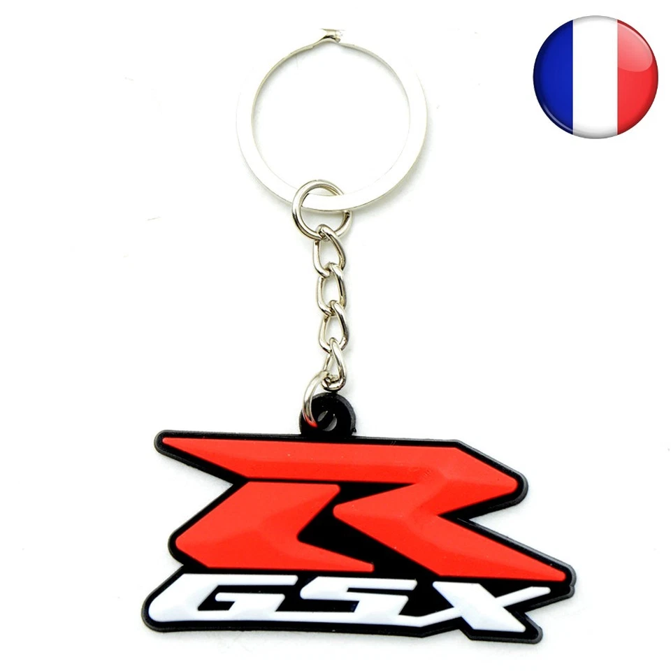 Porte Clés Moto Accessoires 3D GSX R Souple Anneau Suzuki GSXR 600 750 1000
