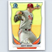 2014 Topps Bowman Matt Imhof 1st Chrome CDP45 Refractor Philadelphia Phillies