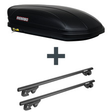 Dachbox Menabo Marathon 320 + Dachträger Menabo für Ford Mondeo Tur. III Typ BWY