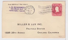 TurtlesTradingPost- Berkeley, CA- 1915  Panama Pacific Expo  Slogan Cancel