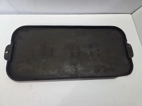 Vtg Griswold Cast Iron #9 Griddle 746 E Rectangular Flat  21 X 10 Erie (READ)