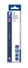 Staedtler 108 20-2 Lumocolor Permanent Glasochrom Dry Marker Pencil - Red Pack