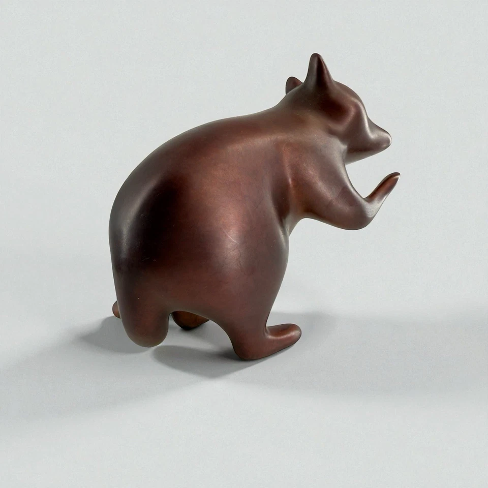 LOET VANDERVEEN Clásico Mapache Bronce Escultura Edición Limitada Papelera Panda 98/ Foto 4 de 4