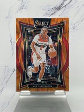 Wizards 2024-25 Select Orange Flash Prizms #81 Bub Carrington Concourse