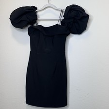 ELLIATT Womens Andria Mini Dress Black Off Shoulder XS Formal Cocktail NWT $220