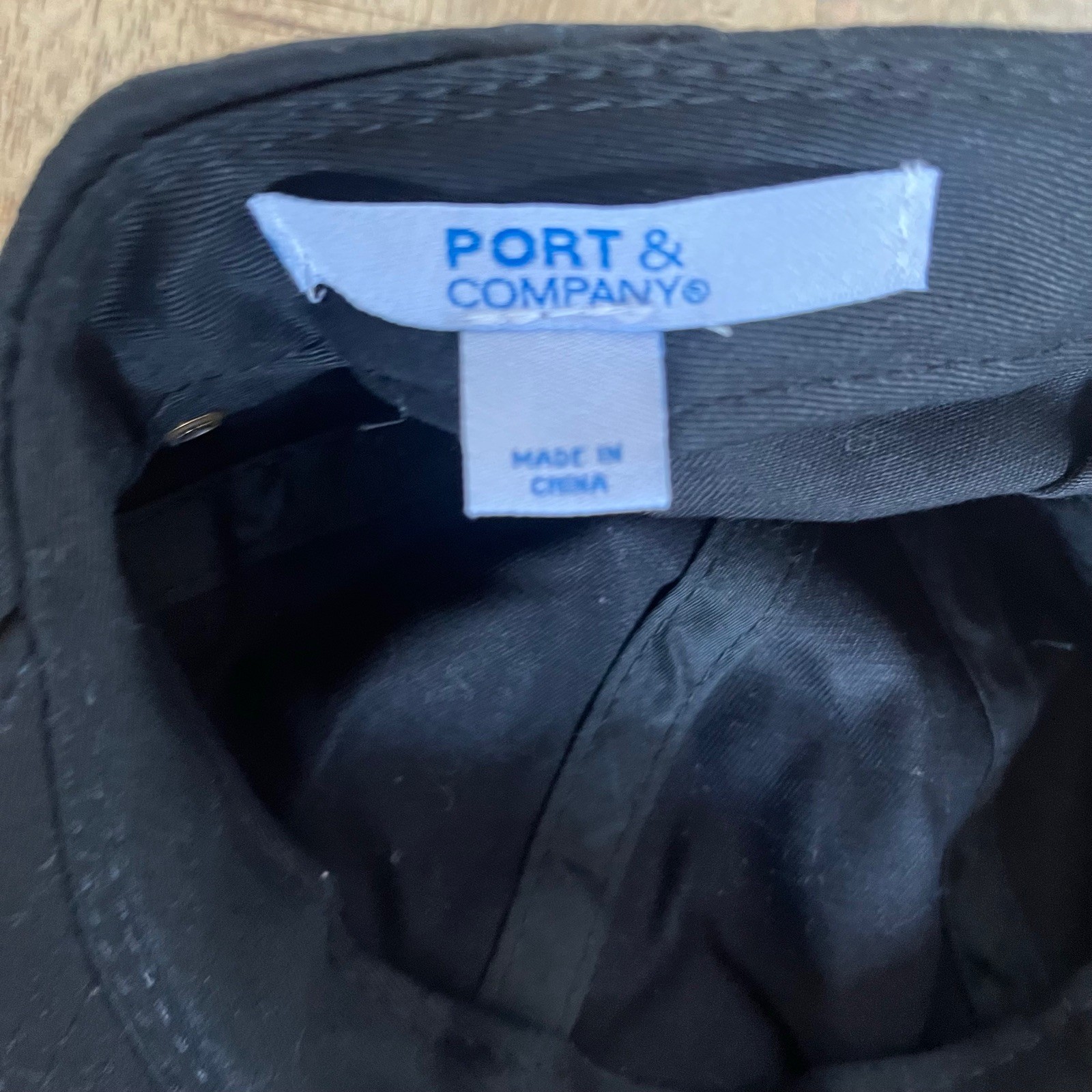 Solid Plain Black Port & Co Hat Adjustable Adult … - image 9