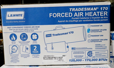 #ad LB White Ultra Heater Tradesman 170 125000 170000 BTUs LP w Diagnostic Light $399.99