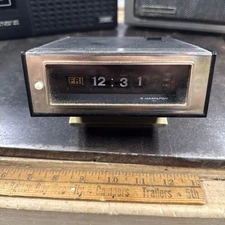 Vintage Electronics Hamilton Flip Clock Working Missing Cover
