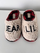LIL BEAR DEARFOAMS CHILDREN'S 9/10 PLUSH SLIPPERS NEW