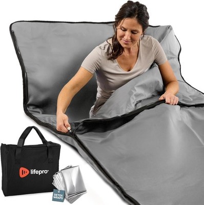 Lifepro LP-RJVWR Infrared Sauna Blanket for Detox & Relaxation - Grey (Open Box)