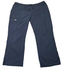 Navy Blue Cherokee Workwear Women's Scrub Flare Pants