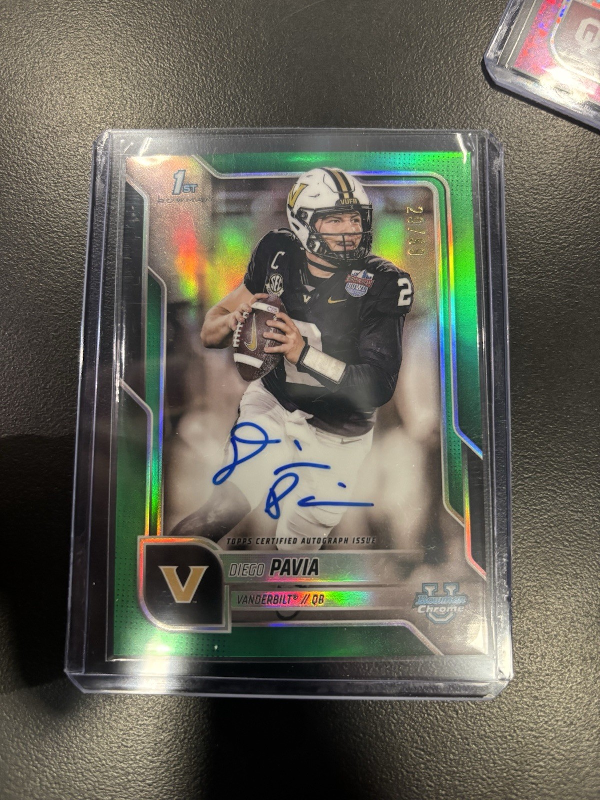 2025 Bowman Chrome U Diego Pavia 1st Bowman Green Refractor Auto /99 #BCA-DPA