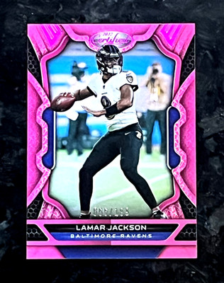 Lamar Jackson 2022 Panini Certified Pink Mirror Parallel 66/199 Ravens #6