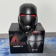 Iron Man MK5 Black 1:1 Helmet Wearable Voice-control Open Close Cosplay Boxed