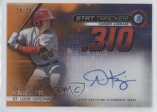 2019 Bowman Chrome Stat Tracker Orange Refractor 24/25 Andrew Knizner Auto 1a39