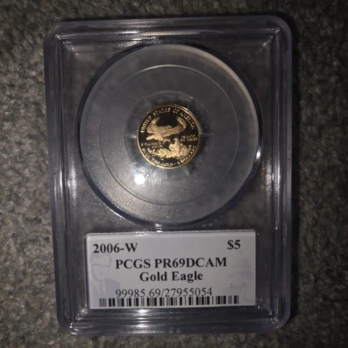 2006-W PR69 dcam $5 gold eagle Regan Legacy series