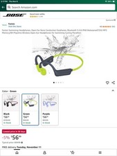 Bone Conduction Swimming Headphones,Waterproof IP68,Wireless Bluetooth