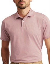 NWT Bonobos Mens Withered Rose Stripe Performance Golf Polo Shirt XL