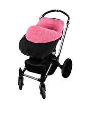 NEW Tadpoles MicroSherpa Stroller and Car Seat Cover Quilted - Pink