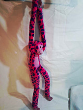 Animal Alley Pink  Purple Spotted Plush Stuffed Monkey with Long Arms  Legs