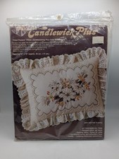 Paragon Dried Flowers Stitchery Pillow Candlewicking Embroidery Kit Adele Veres