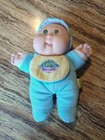 Cabbage Patch Kids Babyland Soft Rattle Baby Doll Blue Plush 1987 SS Cuddle Toy