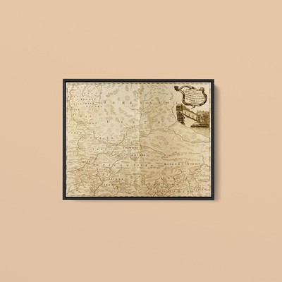 Vintage Maps - Russia - Art Print on Paper or Canvas