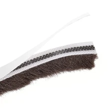 Weather Stripping Brush Self-Adhesive Seal Weatherstrip Sweep Brown 26ft x 0.5"