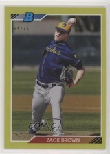 2020 Bowman Heritage Chrome Prospects Yellow Refractor 64/75 Zack Brown uk2
