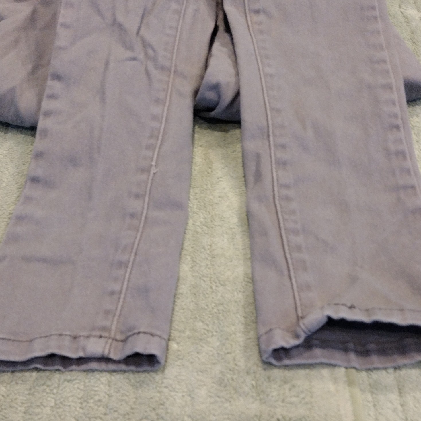 rue21 Gray Denim Stretch Button Zip Solid 5-Pocke… - image 5