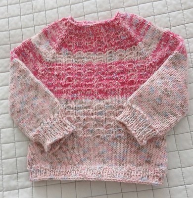 cooler Pullover  ca. Gr. 92/98 Girl&Boy,Farbverlauf handgestrickt, Einzelstück