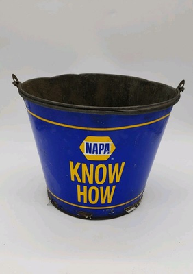 #ad #ad Rare Vintage NAPA Auto Parts Metal Bucket 7 Inches Tall 9 Inches Wide At Top. $49.99