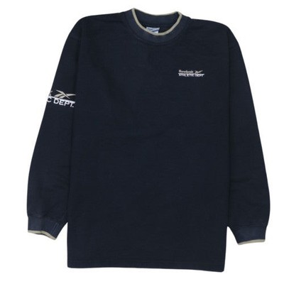 Reebok Herren Navy Blau Athletic Dept Sweatshirt L Pullover Fleece