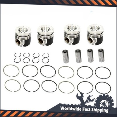 4pcs Engine Piston Rings Kit Compatible with Hyundai Kia D4CB 234104A920 2.5L