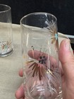 Libbey FIRECRACKER Glasses Starburst Gold & Teal Tumblers Barware 5.5" set of 3 — photo 8