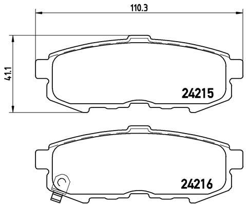 Brembo Bremsbelagsatz, Scheibenbremse P 49 042 FüR Mazda-image