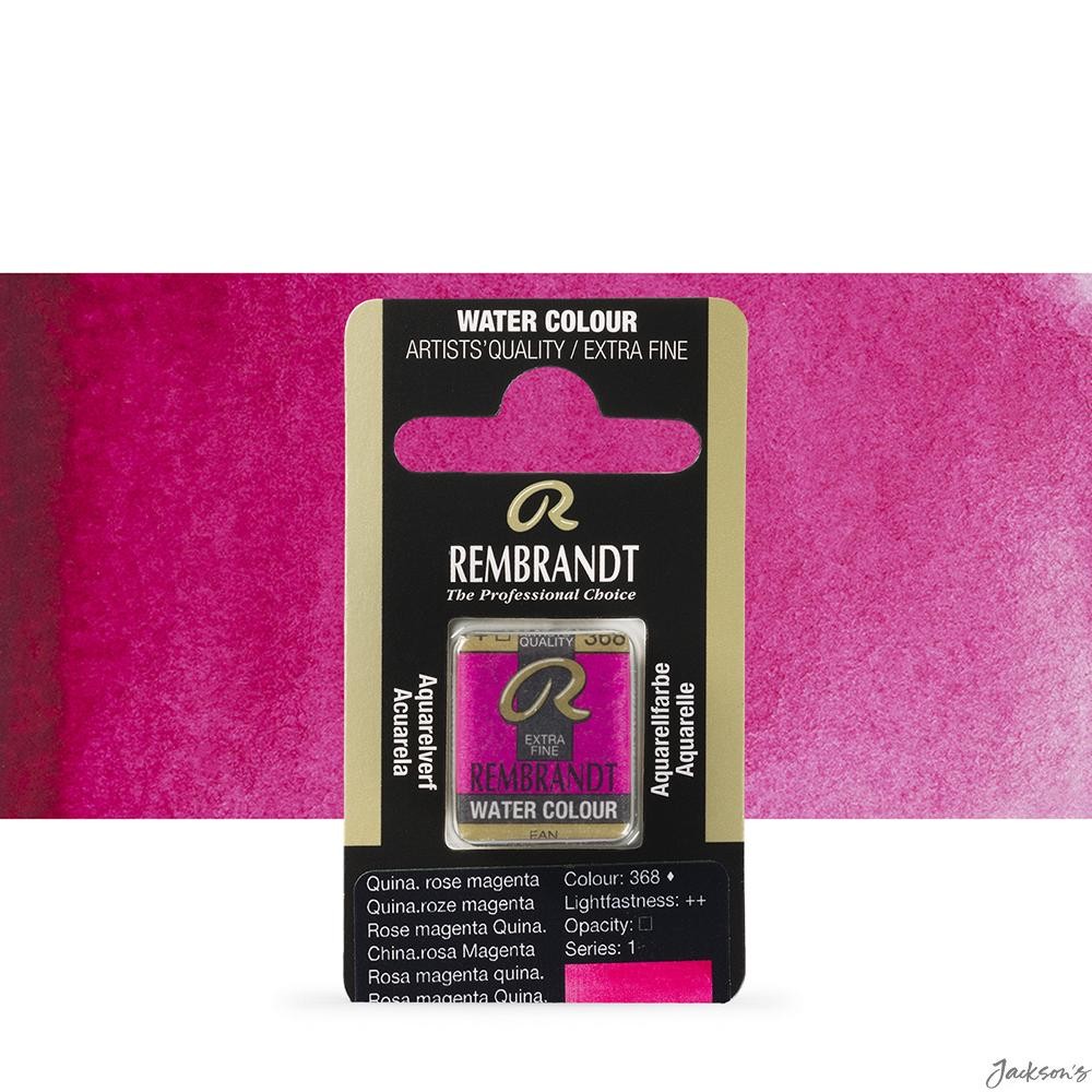Royal Talens Rembrandt Watercolour Paint Half Pan Quinacridone Rose Magenta